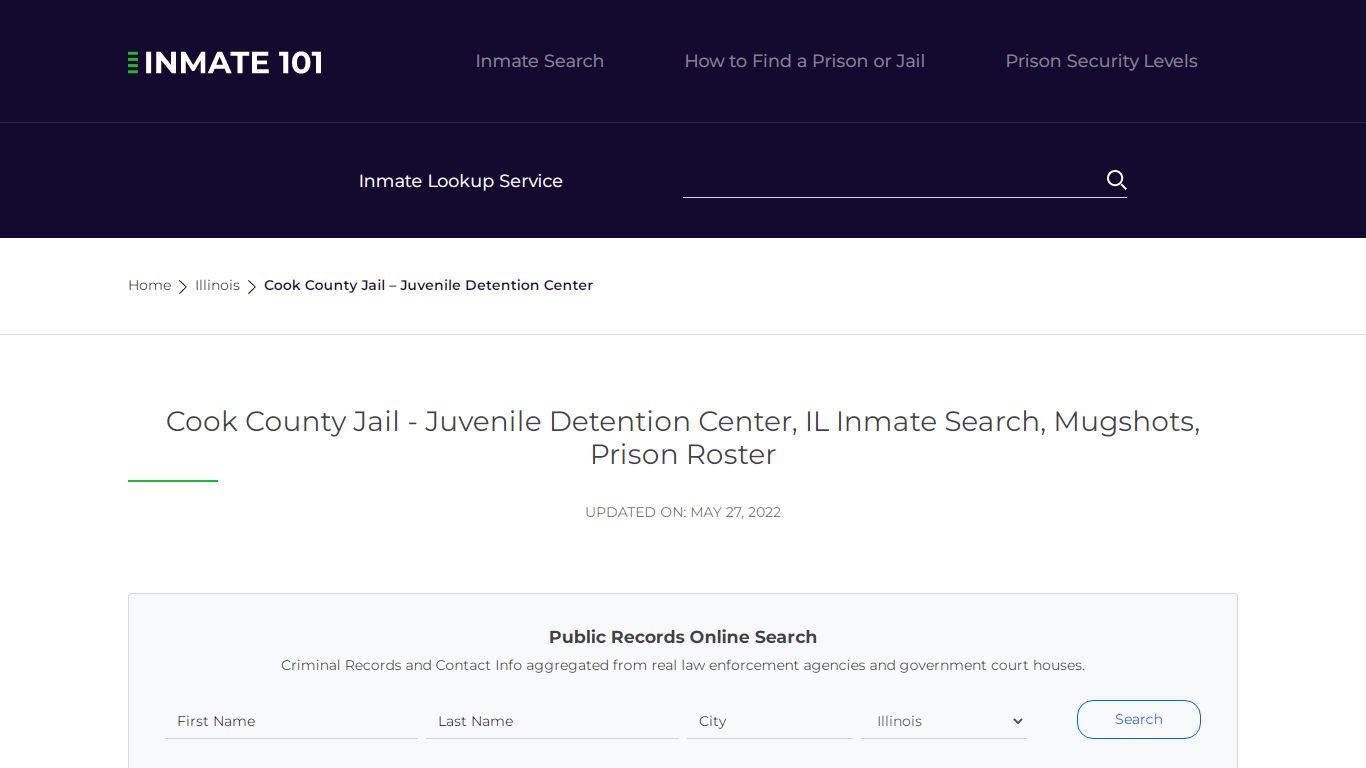 Juvenile Detention Center - Nationwide Inmate Search